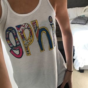 G phi razor back tank top